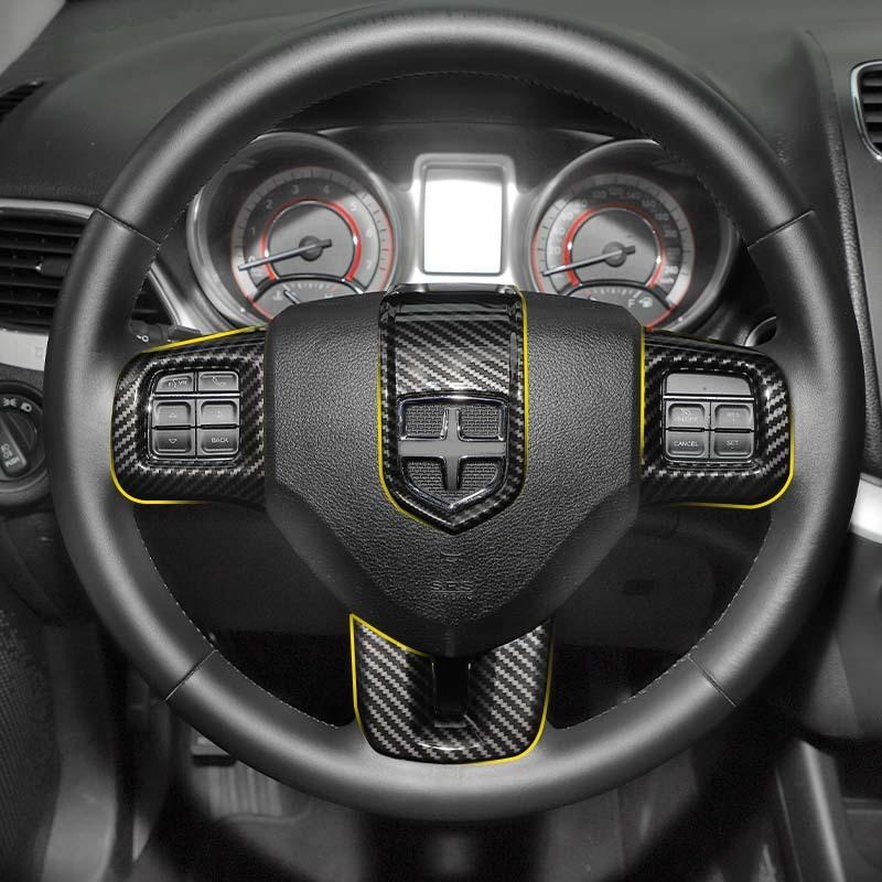 Наклейка на рулевое колесо ABS, подходит для Dodge Charger, Dodge Challenger, Durango, Dart Journey, аксессуары для интерьера