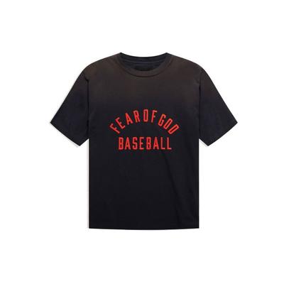 Бейсбольная футболка Vintage Black/Red Unisex Tops FG50-063CTJ-010