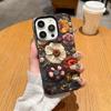 Персонализированный Цветочный Ретро Уникальный Чехол для Телефона Для Iphone 17 Air 16 16e 15 14 11 13 12 Pro Max Эстетичный Защитный Кожаный Чехол