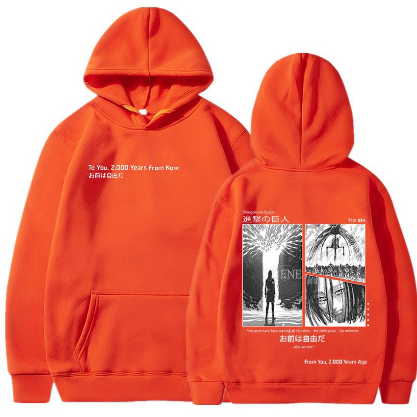 Толстовка с капюшоном в стиле аниме AOT «Атака Титанов» Shingeki No Kyojin Season 4 Final Rumbling Eren Yaeger, толстовки с капюшоном и принтом, уличная одежда