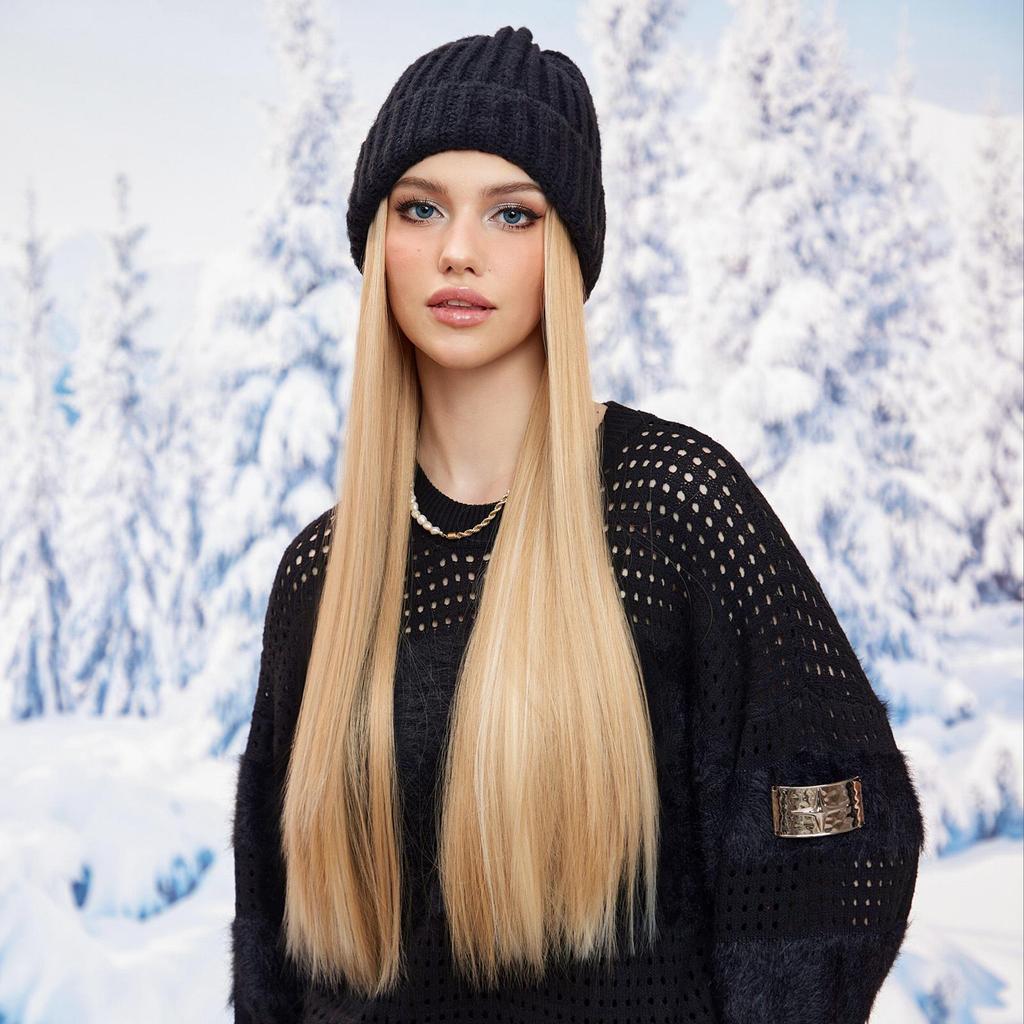 ALAN EATON Шляпа, парики, шапка с волосами, светлый цвет, парик, черная шляпа, соединение, синтетические наращивание волос для женщин, повседневная вечеринка, высокотемпературное волокно