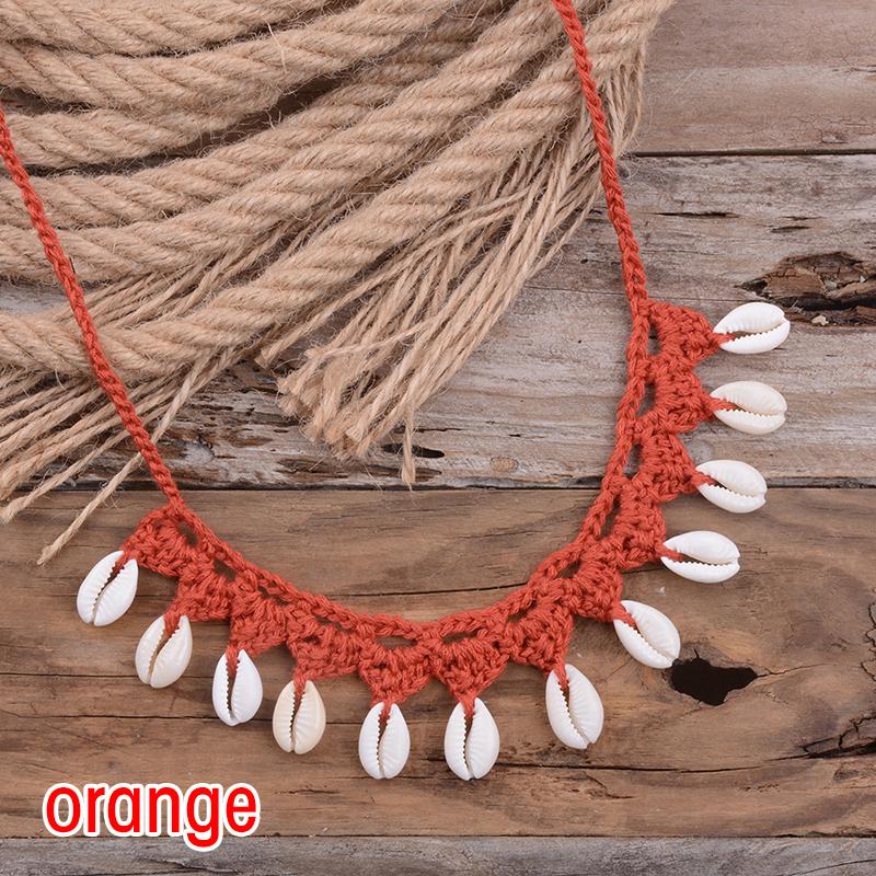 Women Natural Sea Cowrie Shell Summer Jewelry Rope Chain Choker Necklace Bohemian Shells Choker Girl Friendship Gifts
