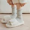 Осенне-зимние толстые теплые женские носки шерстяные кашемировые длинные термоноски женские повседневные однотонные японские милые носки с оборками