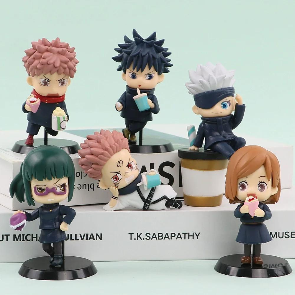 6 шт./упаковка Фигурка Jujutsu Kaisen Q Posket Сатору Годжо Гэто Сугуру Юдзи 7 см Фигурка Коллекция Аниме Куклы Модель игрушки Украшения