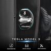 Для Tesla Model 3 2023 2022-2017 Автоаксессуары Автомобильный дверной замок Пряжка Крышка дверного замка Модель Черный Алюминий
