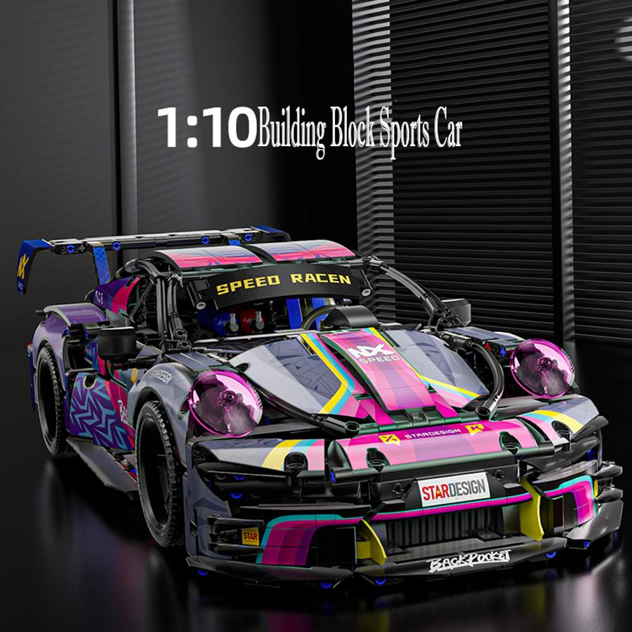 Набор строительных блоков RSR Racing Car из 1700 деталей, Техническая модель спортивного автомобиля, Игрушка, Подарок для коллекционеров DIY для взрослых/подростков/детей/мальчиков/девочек