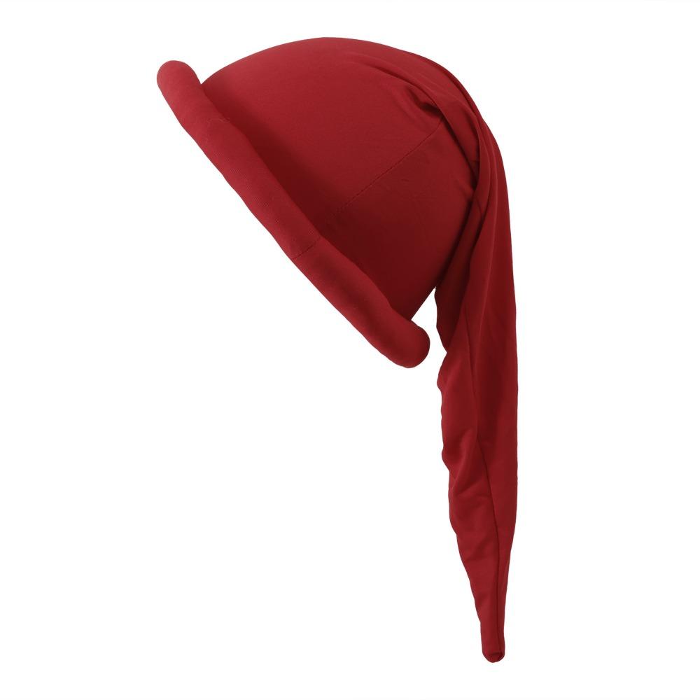 Polyester Party Dwarf Hat Solid Color High Elasticity Elf Cosplay Cap Breathable Gnome Costumes Hat Cosplay Event