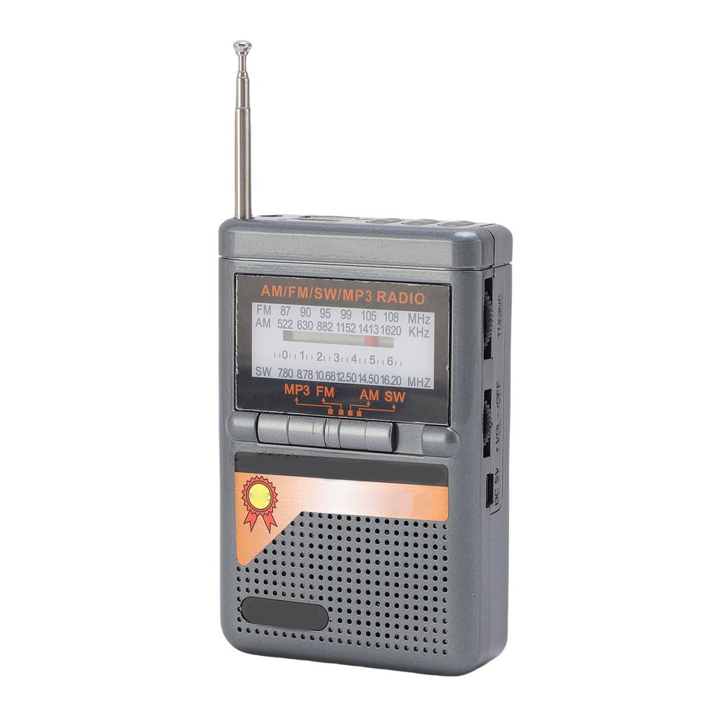 FM СВ КВ Радио на батарейках Портативное радио MP3-плеер Отличный прием Звук Радио для пожилых людей со слотом для карт для домашнего использования на открытом воздухе