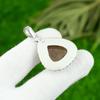 Womens day Deal Pear Natural Elestial Quartz 925 Sterling Silver Bezel Pendant