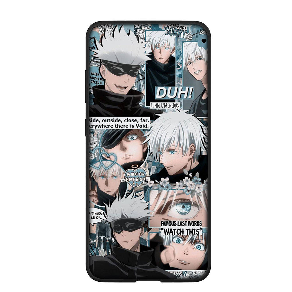 Чехол для телефона Samsung Galaxy S25 S24 S23 iPhone 16 15 Xiaomi Redmi Note 14 13 12 16E 11 ProOPPO Moto Huawei Gojo Satoru Jujutsu Kaisen аниме-чехол