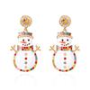Cross-border Christmas Cartoon Earrings: Cute Snowflake, Snowman, and Cookie Designs for Women