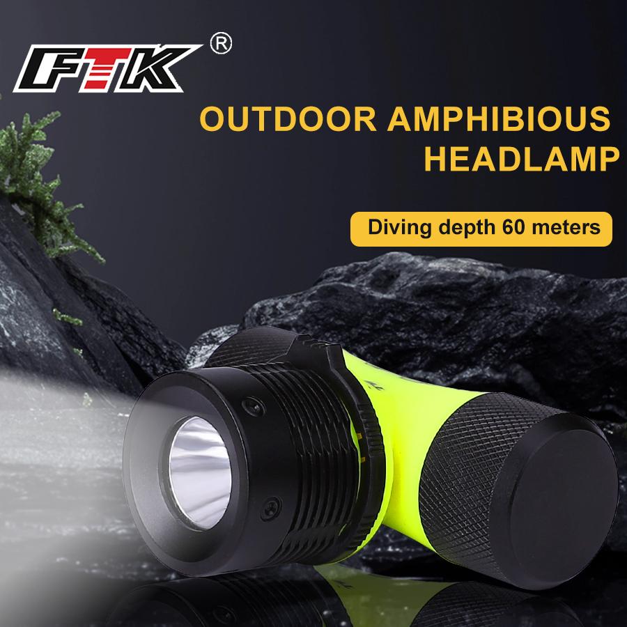 FTK Налобный фонарь, 200-800 люмен, регулируемый сверхлегкий и яркий светодиодный перезаряжаемый налобный фонарь для наружного кемпинга, бега, езды на велосипеде, дайвинга, рыбалки