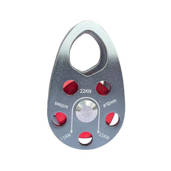 Climbing Fixed Plate Micro Pulley 28KN General Purpose Small Metal Single Sheave Hauling Pulley for Rock Climbing Aloft Work Rappelling Rescue