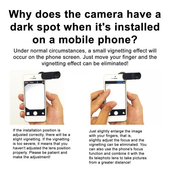 8X Объектив для камеры телефона с клипсой Легкий для съемки фото и видео