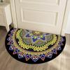 Nordic Entrance Doormat Anti Slip Floral Door Floor Mat Indoor Half Round Welcome Mat Bathroom Hallway Carpet Kitchen Area Rugs