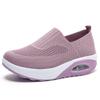 2025 New Flying Woven Women's Shoes Casual Sports Shoes Rocking Women's Single Shoes Air Cushion Shoes