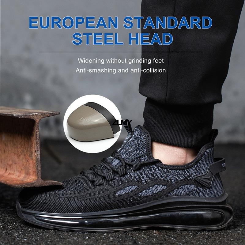 Женская защитная обувь Новые кроссовки со стальным носком Женские дышащие рабочие защитные ботинки Женские рабочие ботинки с защитой от проколов Легкая промышленная обувь