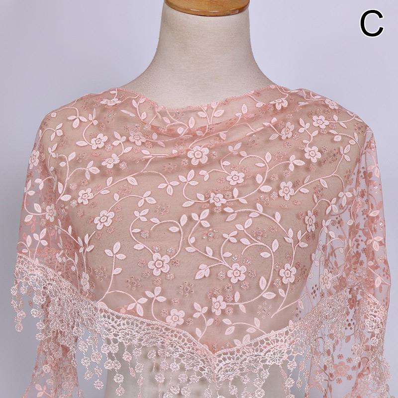Women's Scarves Tassel Floral Lace Scarf Summer Clothing Accessories Fashion Shawl