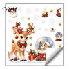 Outdoor Festive Glass Decorations Christmas Window Cling, PVC Waterproof Santa Claus/ Elf Snowman/Elk/House Stickers, Reusable Seasonal Home Ornaments
