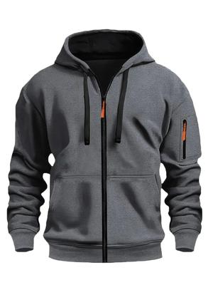 Модный повседневный осенне-зимний свитер с капюшоном на молнии с длинным рукавом, унисекс, толстовка, куртка для бега, тренировок, активного отдыха, теплая, для фитнеса