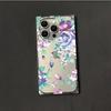 Прозрачный квадратный чехол-накладка для iPhone 14 Pro Max 16 ProMax 12 11 13 15 Plus, защита от окисления, чехол с узором 'Пурпурная роза'