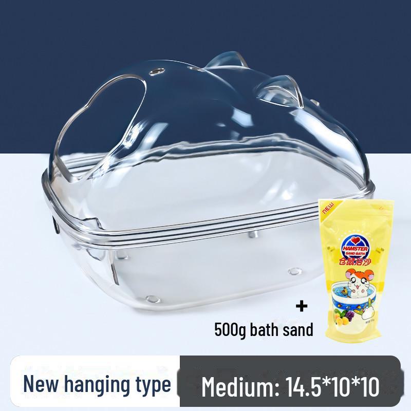 Гнездо для хомяка двойного назначения: Ванна с песком и защитой от брызг мочи