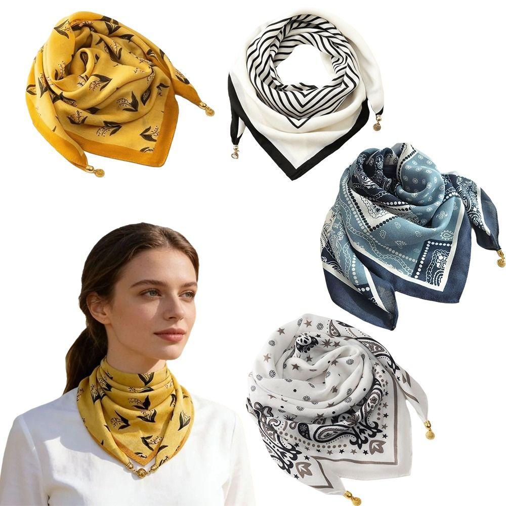 65x65cm Square Scarf Soft Cotton Waist Scarf Neck Protection Women Neckerchief  Women Fashion