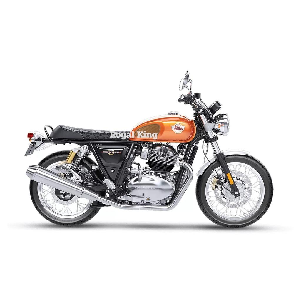 Premium "Quilted Brown Leather Tank Pads" Fit for Royal Enfield Interceptor 650