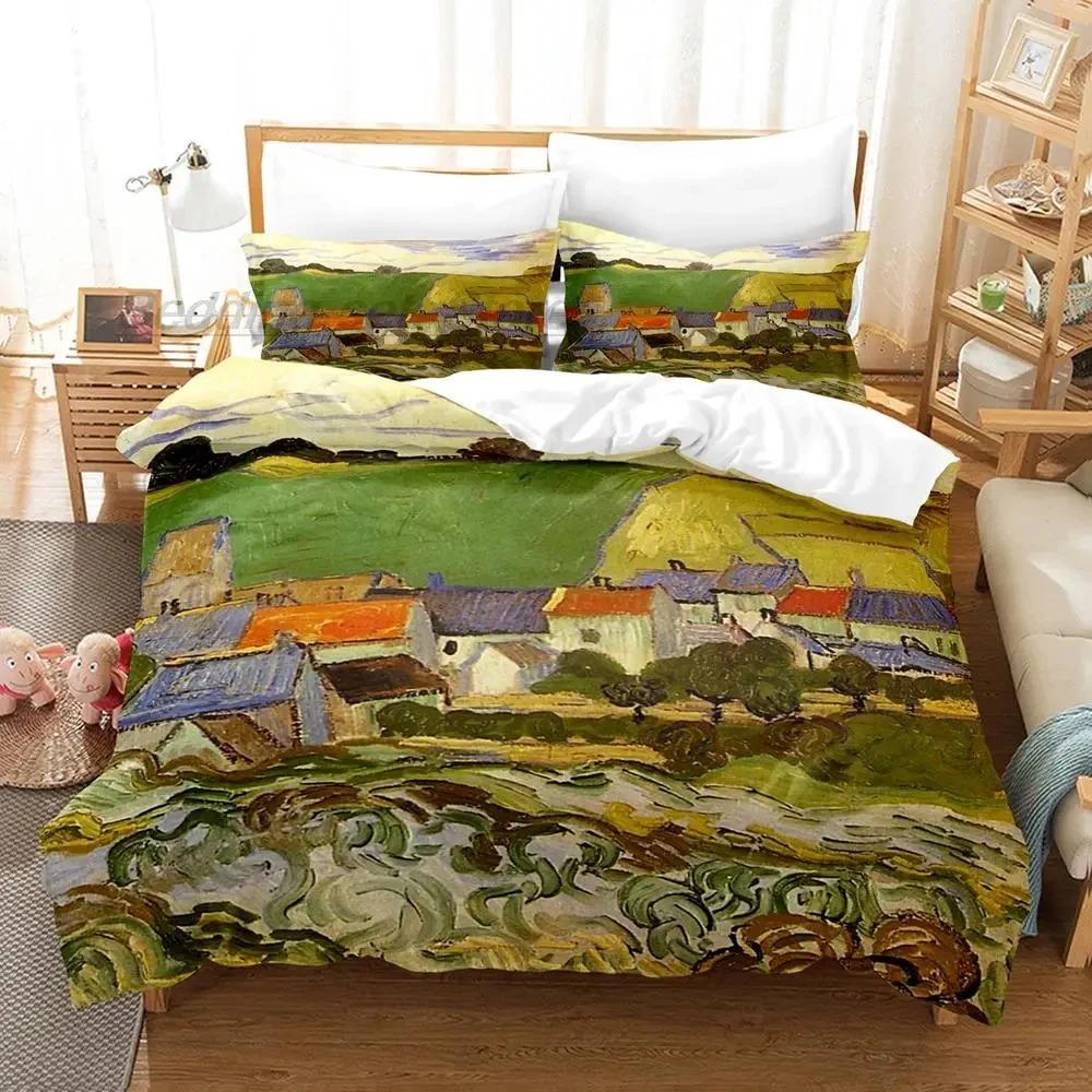 Комплект постельного белья Van Gogh Single Full Queen King Size с наволочкой Aldult Kid Bedroom Duvetcover Sets 3D Retro Classic
