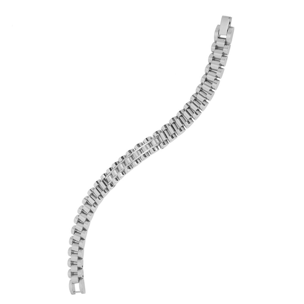 Браслет из нержавеющей стали Элегантный простой браслет Ювелирные аксессуары Подарок Серебристый Белый