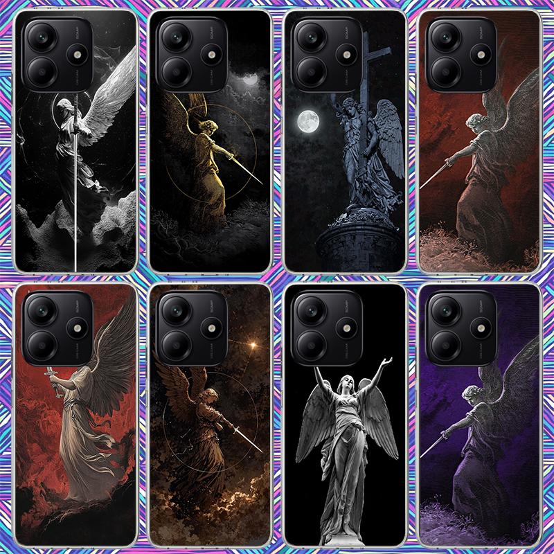 Чехол для телефона Архангел Михаил Для Xiaomi Redmi Note 15 14 14S 13 12S 12 Pro Plus 11S 11 10S 10 4G Чехол 11E 11T 5G Печать Fundas R