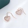 Latest Lovely Heart Zircon Earrings for Women Korean Earrings Fashion Jewelry Gift Anniversary Gift Earrings