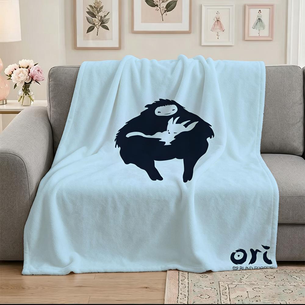 Ori a-and t-the Blind Forest Throw Soft Warm Flannel Blanket, Multi-use Throw for Bed Sofa Office, Air Conditioning Nap Blanket
