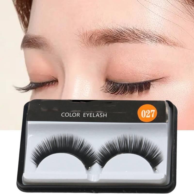 Pair A Of Black Fake Eyelashes Simulation Nude Makeup Beauty Woman Products