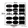 Waterproof Black Matte Erasable Glass Bottle Labels - Self-Adhesive Blackboard Stickers