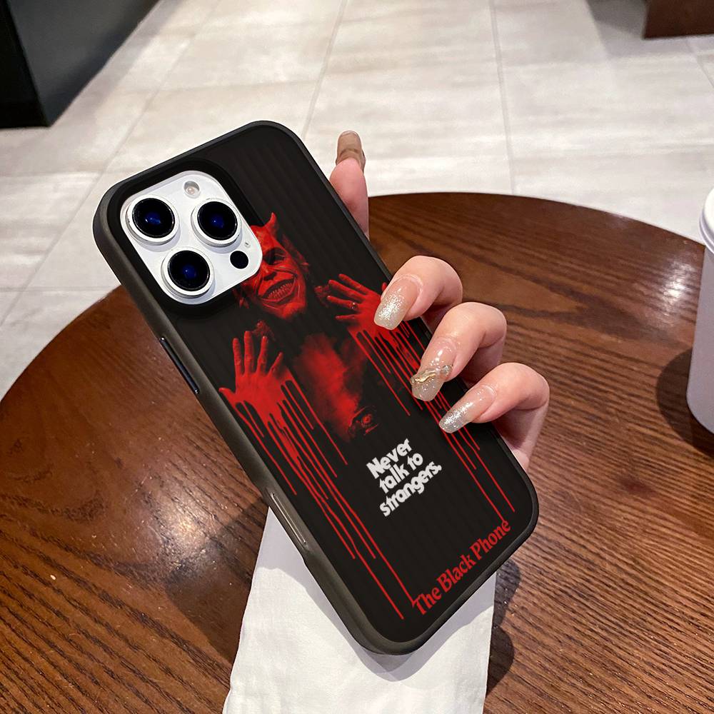 Фильм ужасов Черный P-Телефон Для IPhone 16 15 11 12 13 14 17 Pro Max PLUS Pro Мягкий Гофрированный Силиконовый Задний Чехол для Телефона