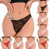 Ladies' Lace Panties, Sexy Hollow See-through Thin Straps And Diamond-encrusted Sexy Thong