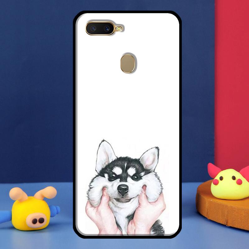 Чехол для собаки Сибирский Хаски для Oppo A16 A76 A96 A58 A78 A98 A5 A9 A91 A15 A17 A77 A52 A72 A74 A94 A54S A57S