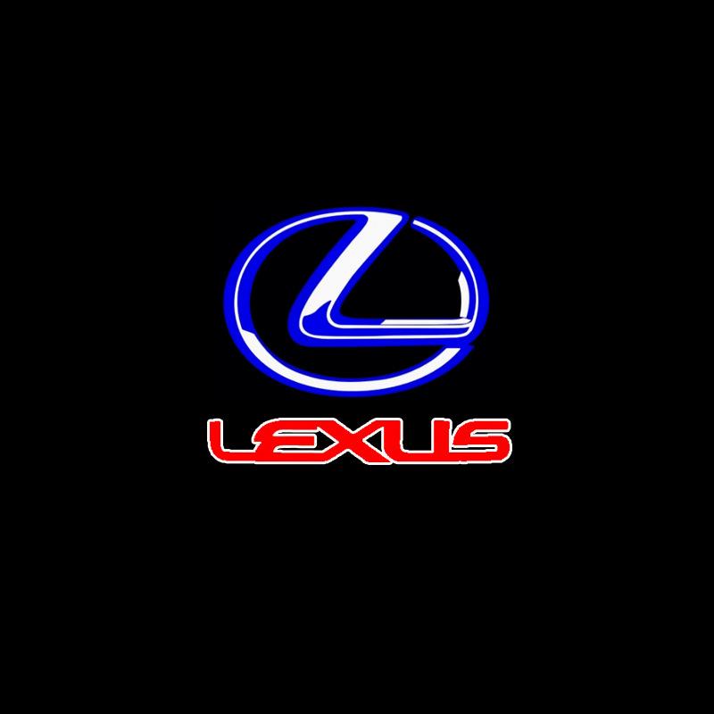 PHL1  2026 Hot Interior Stickers 2Pcs LED Car Welcome Door Lights Emblem Accessory For Lexus F SPORT GX460 Ct200h IS250 ES 220D IS200