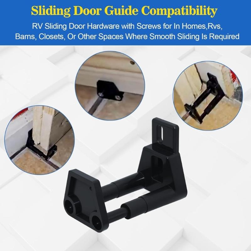 2Pcs Barn Door Floor Guides Stabilizer Plastic Track System Upgrades for Smooth Sliding Cabinet Hardware Installation