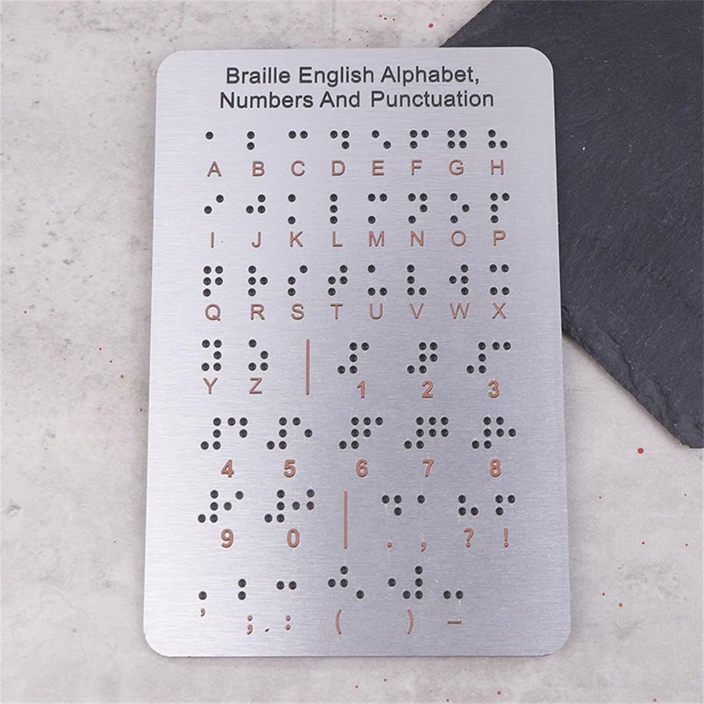 Braille letter-numbered teaching board with bumps 12x18.4 cm Braille teaching aids Braille board with bumps