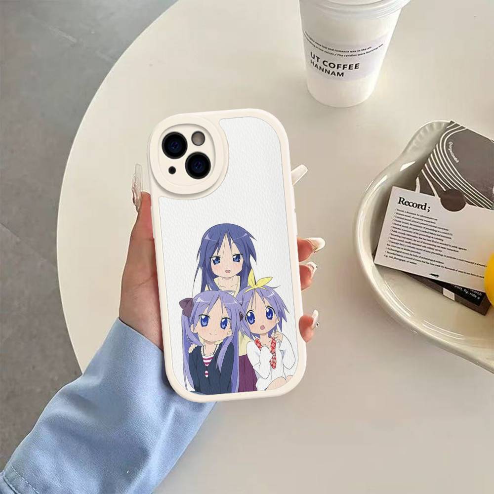 K-Konata Izumi Счастливая S-Звезда Чехол для телефона Для IPhone 11 12 13 14 15 16 Pro Max Plus Кожаная обложка