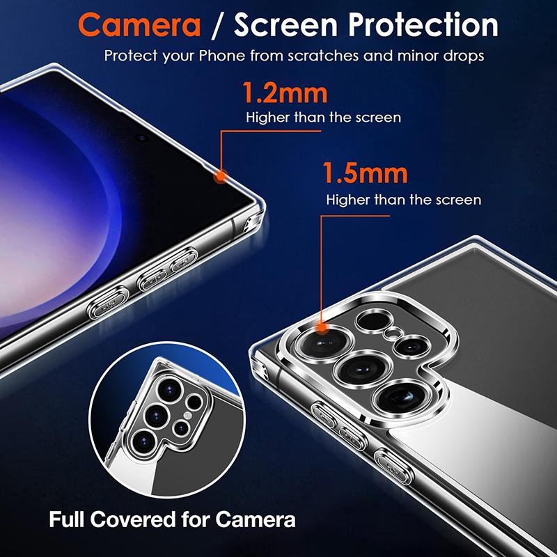 Прозрачный мягкий чехол из ТПУ для Samsung Galaxy A05S A15 A25 A54 A04S A14 A54 A53 S22 S23 S24 Huawei P60 Xiaomi Redmi Note 12 iPhone 15 14 13 12 Pro Max