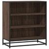VidaXL Buffet chêne marron 68x35x76 cm bois d'ingénierie et métal, armoire de rangement, meuble d'entrée, meuble d'appoint 848978