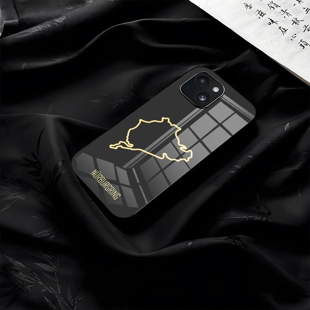 N-NurbuRGRingSS-es Logo Phone Case For IPhone 17 Pro Max 16 15 14 Pro Max 13 11 Plus Glass Cover