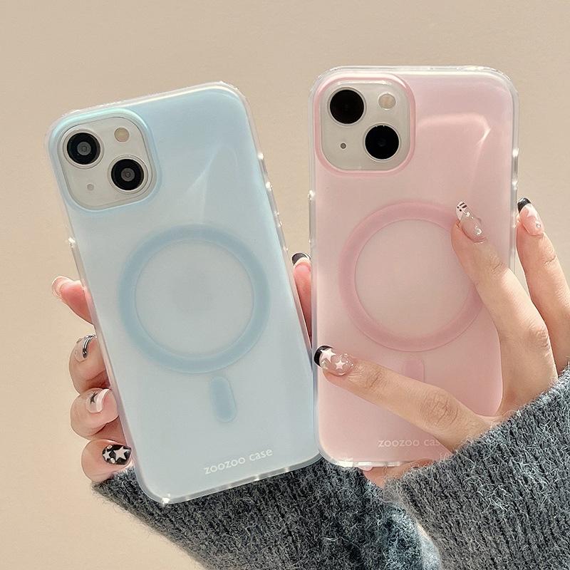 Ins Wind Macaron подходит для Apple 15 чехол для мобильного телефона с магнитной присоской IPhone14 Candy Color 16 Promax Hard Case 13