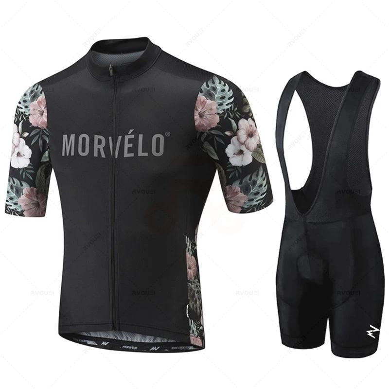 Morvelo-Мужской дышащий костюм для велоспорта, с коротким рукавом, для профессиональной велосипедной команды, 2026 лето, дышащий велосипедный костюм, комплект