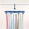 Towa Sangyo Laundry Drying Rack with LST Side Hooks, 32 Pinch Clothes Hangers, Blue, Anti-Tilt, Double Hooks, Large, Approx. 33cm Wide x 60cm Deep x 3