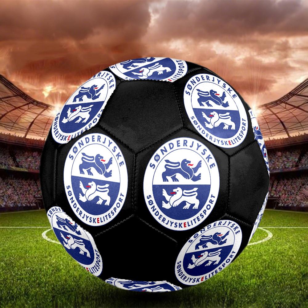 Футбольный мяч Sonderjyske FC, разноцветный, подходит для всех возрастов, машинной строчки, материал ПВХ, соревновательного уровня, прочный и с высоким отскоком