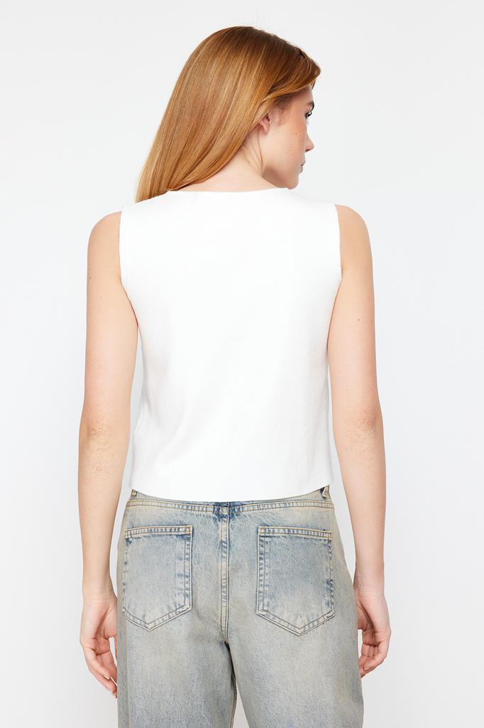 Women's Fashion New Blouse Brown Basic Vest Look Premium Yarn Special Yarn Knitwear Blouse